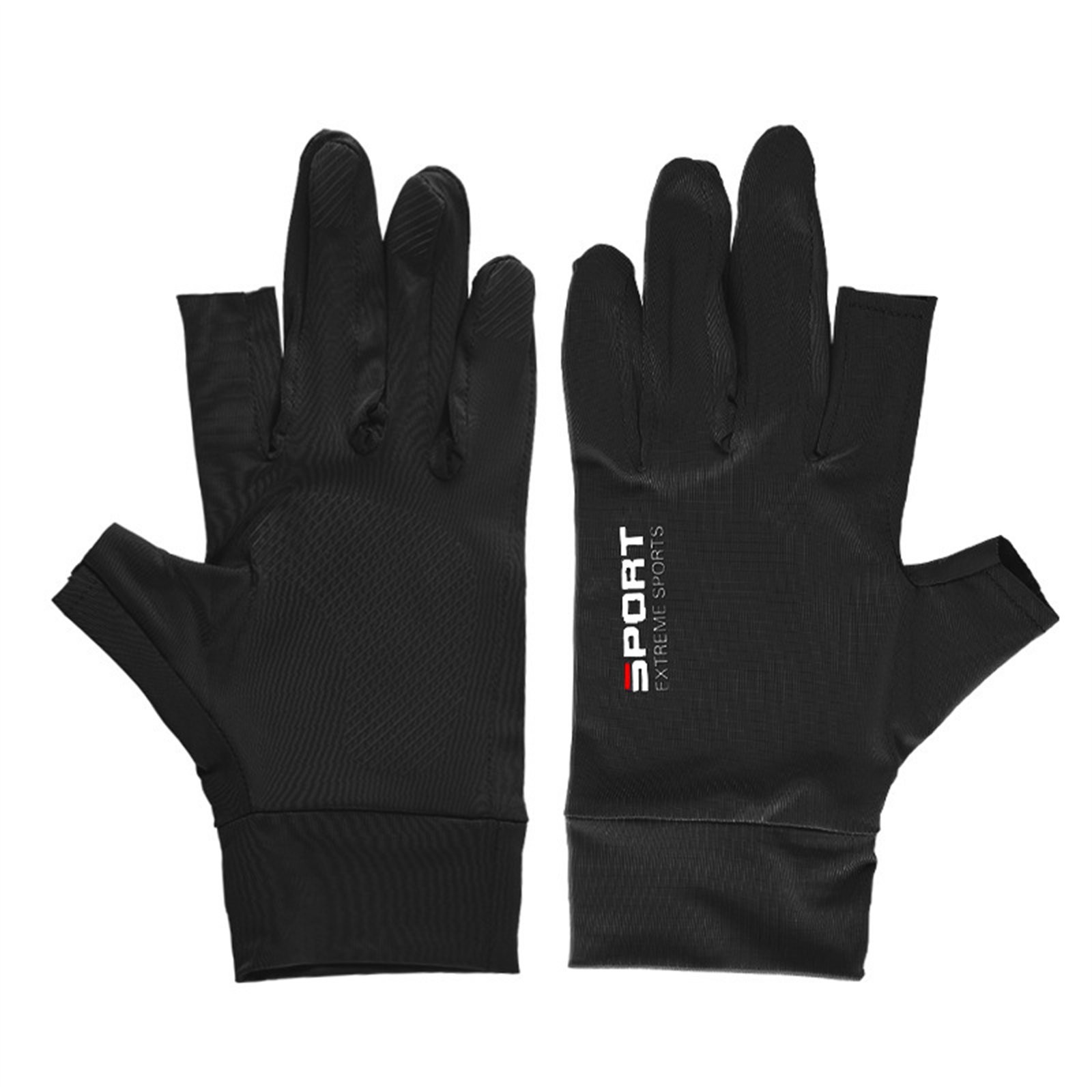 thumbnail image 2 of Guantes de conducción sin dedos - Antideslizantes, aptos para pantallas táctiles, para verano al aire libre, ciclismo/carreras, 2 of 2